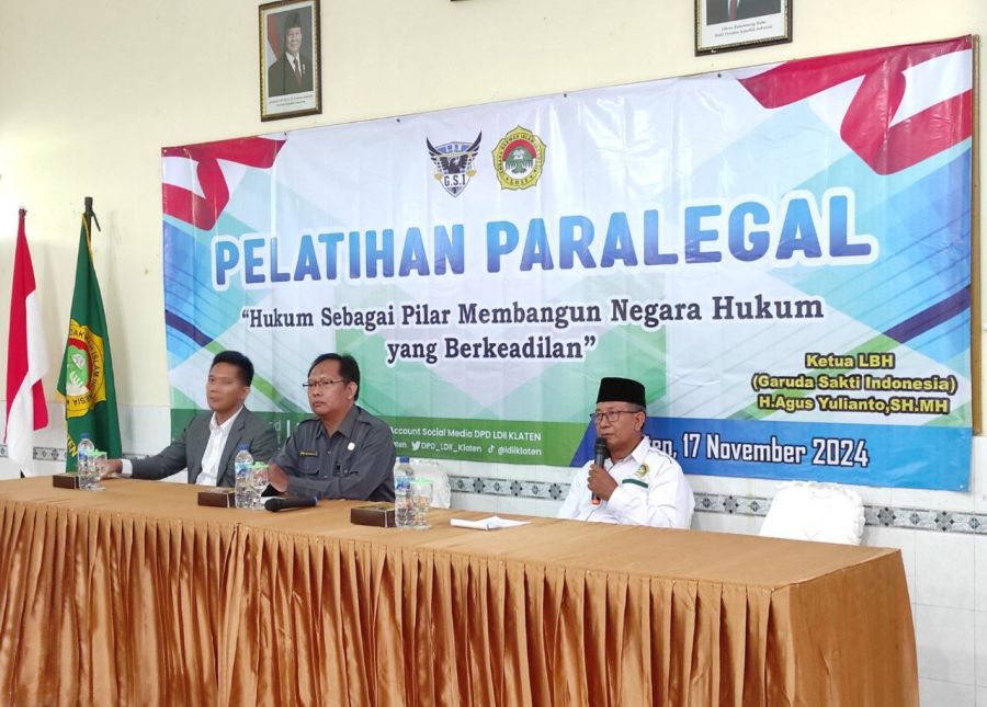 Bersama LBH Garuda Sakti, LDII Klaten Dorong Peran Paralegal di Masyarakat