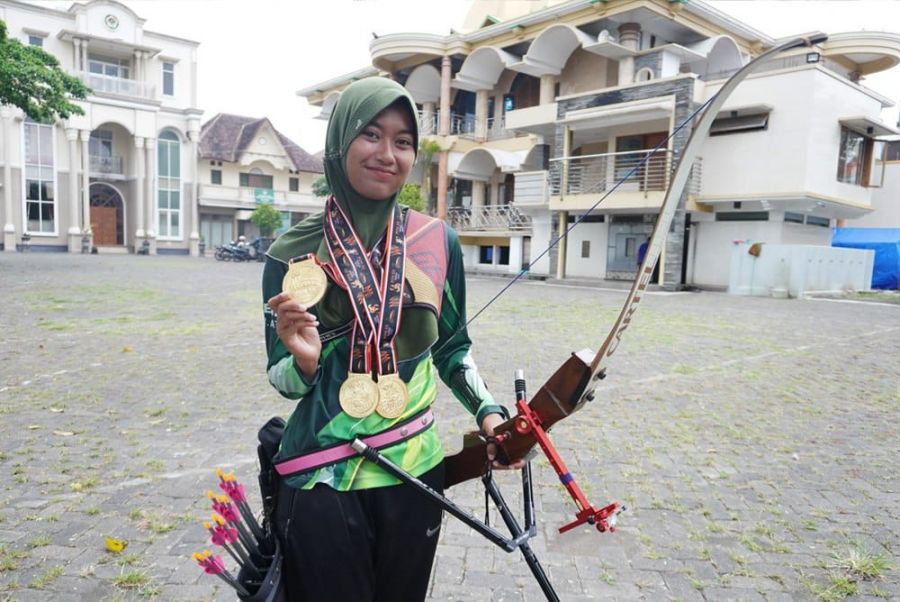 Bidikan Panah Gadis Cantik Bunga Arbela Berbuah 4 Medali di PON XX Papua
