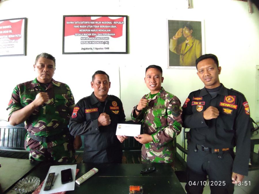 Dirgahayu TNI, Senkom Pedan Teguhkan Komitmen Bersama Koramil Pedan