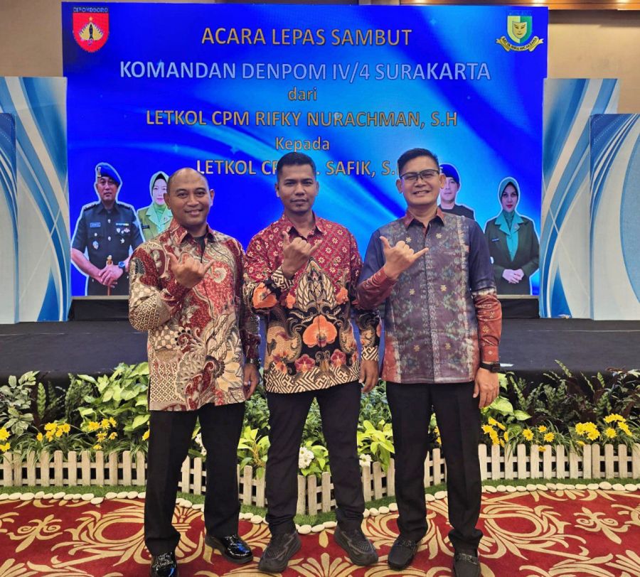 Kehadiran Ketua DPD IKM Kota Surakarta Warnai Lepas Sambut Denpom IV/4