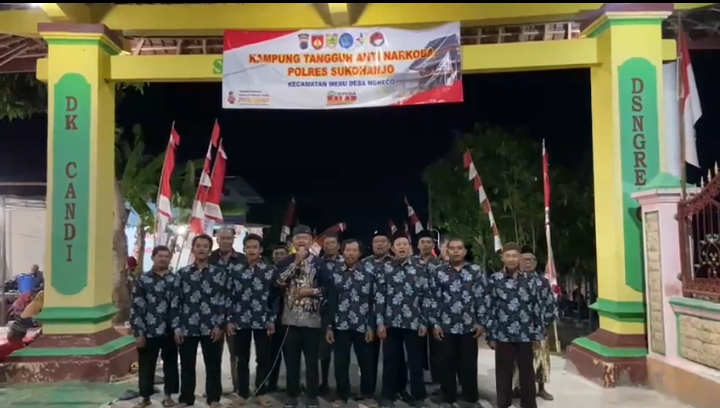 Ketua Senkom Mitra Polri Sukoharjo Bersama Warga Ngreco Weru Gelorakan Anti Narkoba