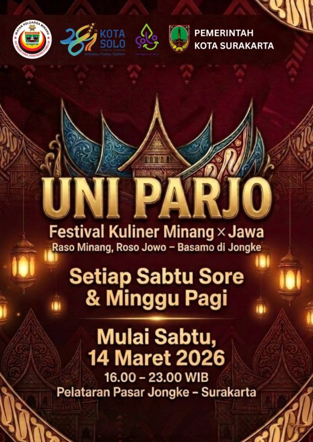 Kolaborasi Minang–Jawa Ramaikan Pasar Jongke Solo Lewat Event UNI PARJO