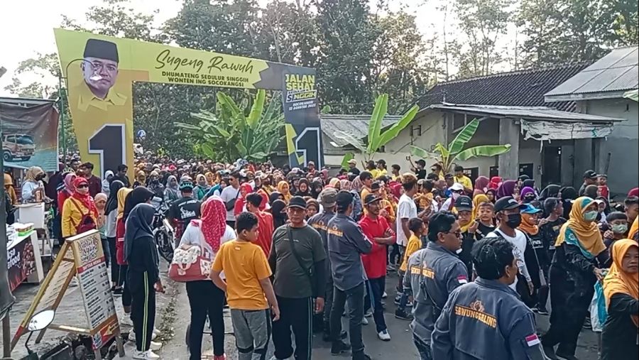 Sambut HUT RI, Singgih Januratmoko Ajak 16.000 Warga Klaten Jalan Sehat