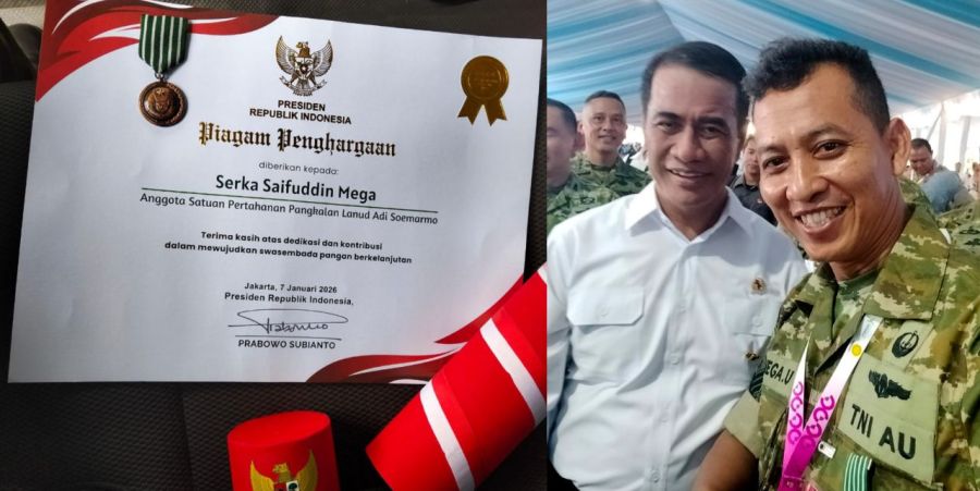 Diberi Penghargaan Presiden Prabowo, Serka Sayfudin Mega Untoro Harumkan Nama Lanud Adi Soemarmo