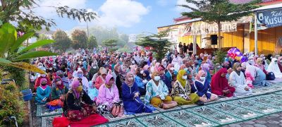 Ribuan Warga LDII Pedan Ikuti Sholat Idul Fitri 1443 H di Lapangan Simpang Lima Jaya Sakti